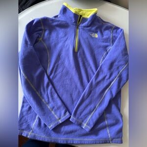 The North Face Bright Yellow Fleece with Blue Lining
